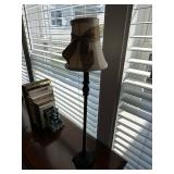 Pair of Vintage Bronze-finish Candlestick Accent T