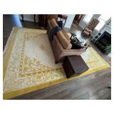 Large Ivory and Gold Area Rug
