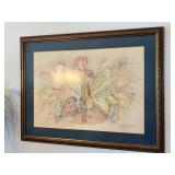 Framed Mixed Media Signed Artwork