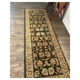 Chocolate Brown/Beige Oriental Runner