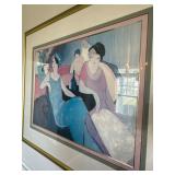 Offset Lithograph Print Titled 'In the Lounge' by