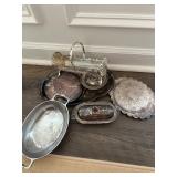 Assorted Silver Toned Dishes