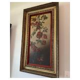Vintage Framed Vertical Still Life Fruit Painting