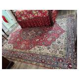 Hand-knotted Persian Kashan Large Area Rug