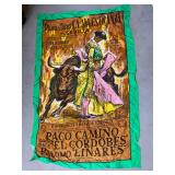 Bull Fighting Advertisement Tapestry
