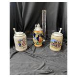 Lot of 3 Steins