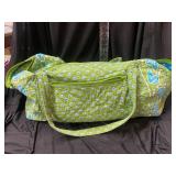 Green and Blue Vera Bradley Floral Duffle Bag