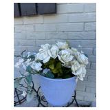 Plant Stands and Artificial Flower Lot
