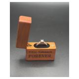 14kt Princess Diamond Engagement Ring Set