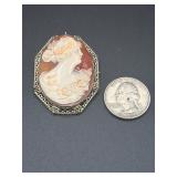 14kt Cameo Pin