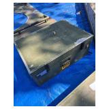 MILITARY STORAGE BOX, ALUM., TAGGED GARRETT SYSTMS