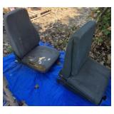 1 PAIR OF HUMVEE SEATS (ONE HAS WORN EDGE)