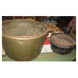 BRASS CAST IRON POTS
