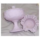 FENTON LAVENDER SATIN GLASS