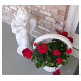 CEMENT BASKET CHERUB