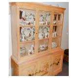 HAND PAINTED MID CENTURY CHINA CABINET