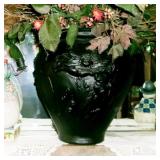 TIFFIN GLASS BLACK AMYTHIST VASE