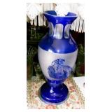 COBALT SUT TO CLEAR VASE
