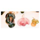 VALART VASE HOBNAIL BASKET, TURKEY