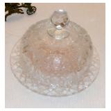 CUT GLASS COVERED DISH
