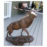 BRONZE DEER SCULPTURE