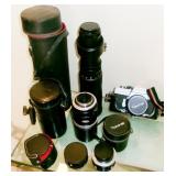 MINOLTA SRT 101 CAQMERA LENSES