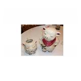SHAWNEE PITCHER COOKI JAR CRACKES