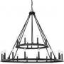 BLACK IRON 24 LIGHT 2 TIER CHANDELIER