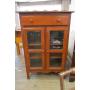 Cherry Cabinet 2 glass doors, 1 drawer very nice c