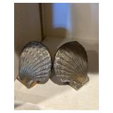 Brass sea shell bookends