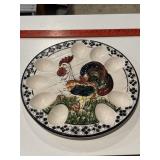 Cracker Barrel Rooster Egg Plate