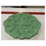 L.E. Smith Moon and Star Jadeite Egg Plate