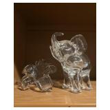 Boda? Blown glass elephant and flower