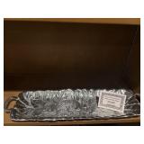 Pewter rabbit tray 17"