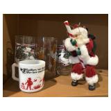 Vintage Christmas glasses, etc.