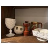Candleholders, mug, etc.