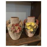 Antique majolica vases-some losses