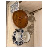 Miscellaneous bowls, basket, etc.