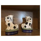 Pair Fitz and Floyd Staffordshire dog c