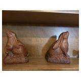 Vtg Resin Rabbit Boom Ends