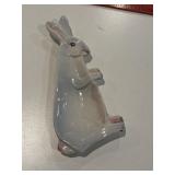 Rabbit, ceramic spoon rest made in Italy