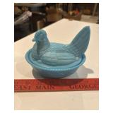 Blue Hen On Nest