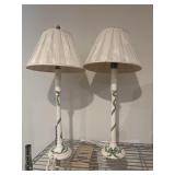 Adorable painted vanity lamps