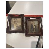 Small wooden Victorian pictures