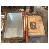 Vtg ornate mirror and frame. Some losses