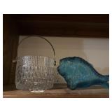MCM Vintage Taiwan Glass Bowl and fish bottle