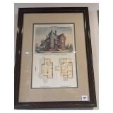 A residence in Kansas print framed