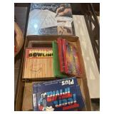 NIP calligraphy set and vintage games