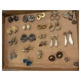 22 pair screw back clip earrings