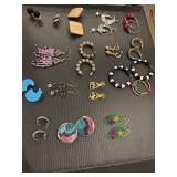 17 pair pierced earrings